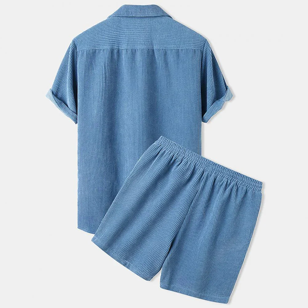 BreezeSet – Men's Corduroy Shorts Set