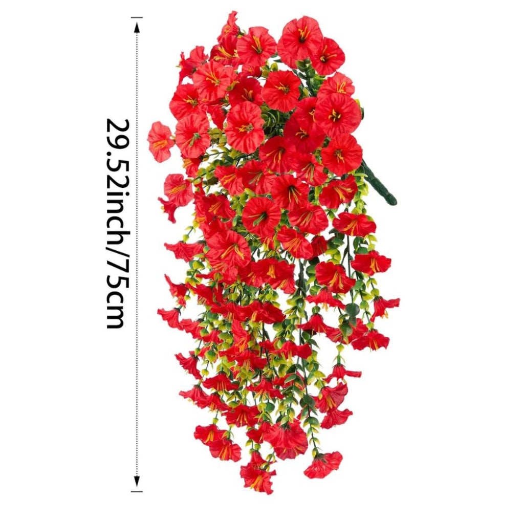 UV Resistant Artificial Morning Glory Flower Hanging Decor