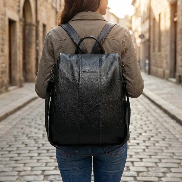 Women’s Anti-Theft Leather Backpack