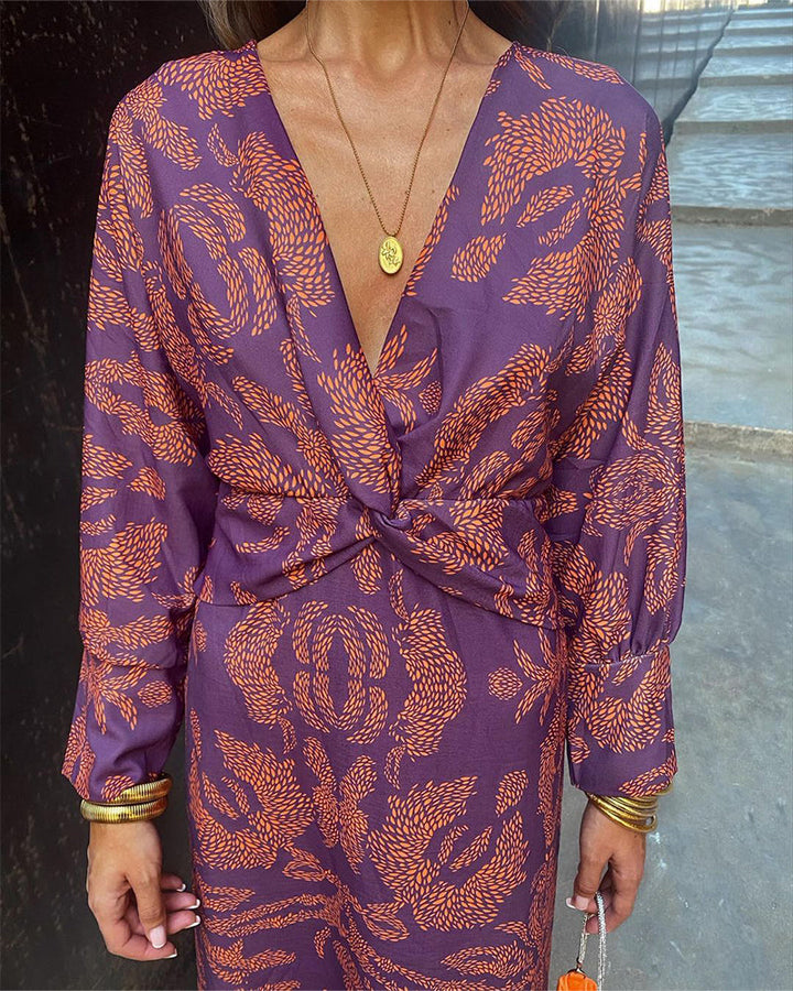 Graceful Evening Wrap Dress