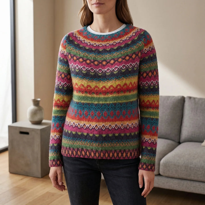Women’s Knit Sweater with Round Neck