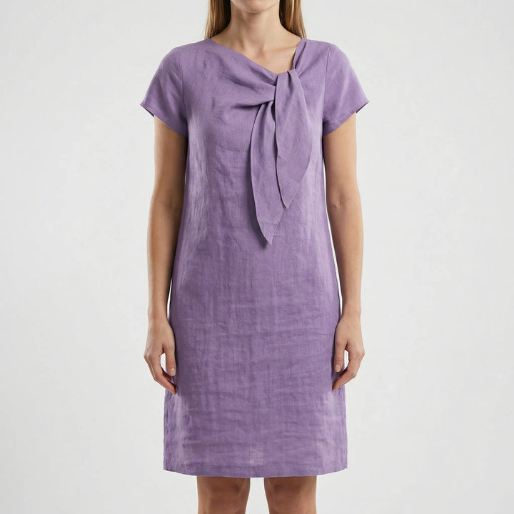 Women's Elegant Short Sleeve Sheath Dress (Mini Length)