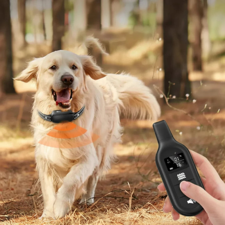 Electric Dog Training Collar with Remote Control, Waterproof, 16 Adjustable Shock Levels, 1000m Range, Beep & Vibration Modes-3