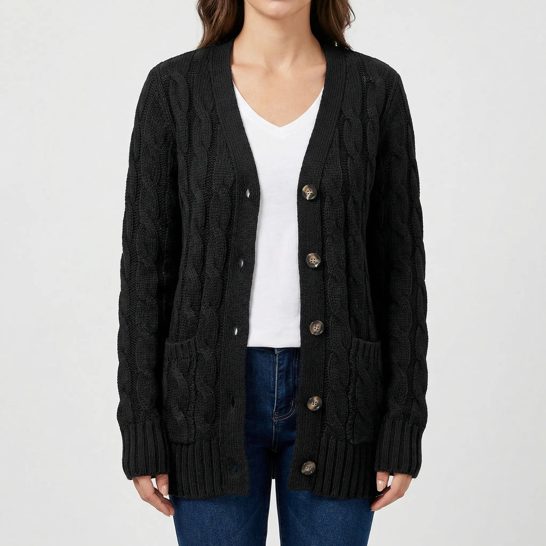 Women’s Cardigan with Buttons and Pockets