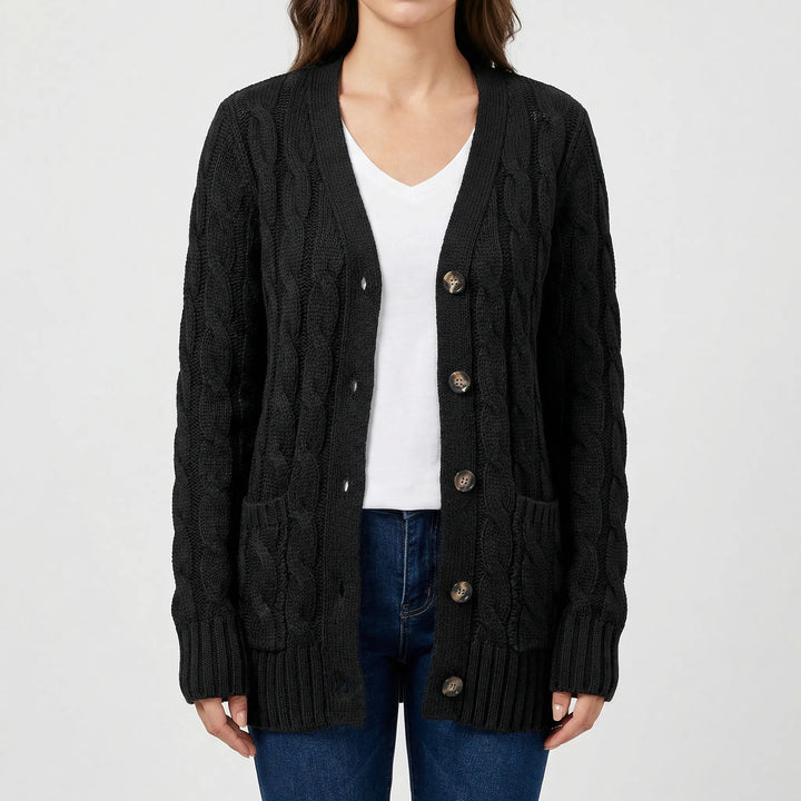 Women’s Cardigan with Buttons and Pockets