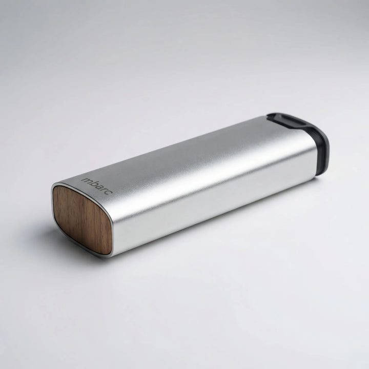 7-Day Pill Box – Stylish Aluminium and Wood Organizer