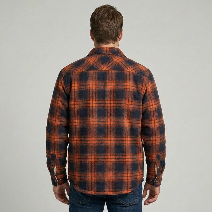 Fleece-Lined Checked Jacket