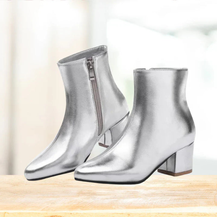 Stylish Silver Ankle Boots for Women