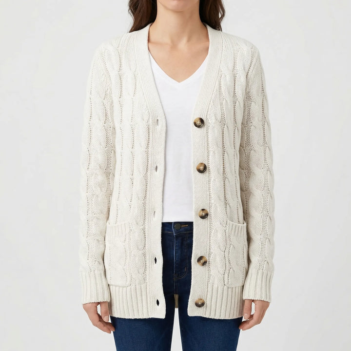 Women’s Cardigan with Buttons and Pockets
