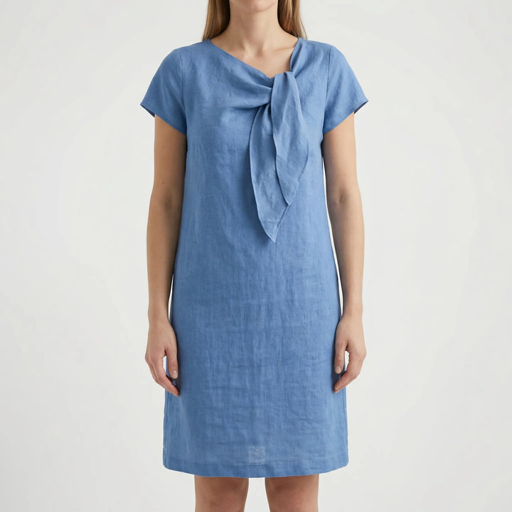Women's Elegant Short Sleeve Sheath Dress (Mini Length)