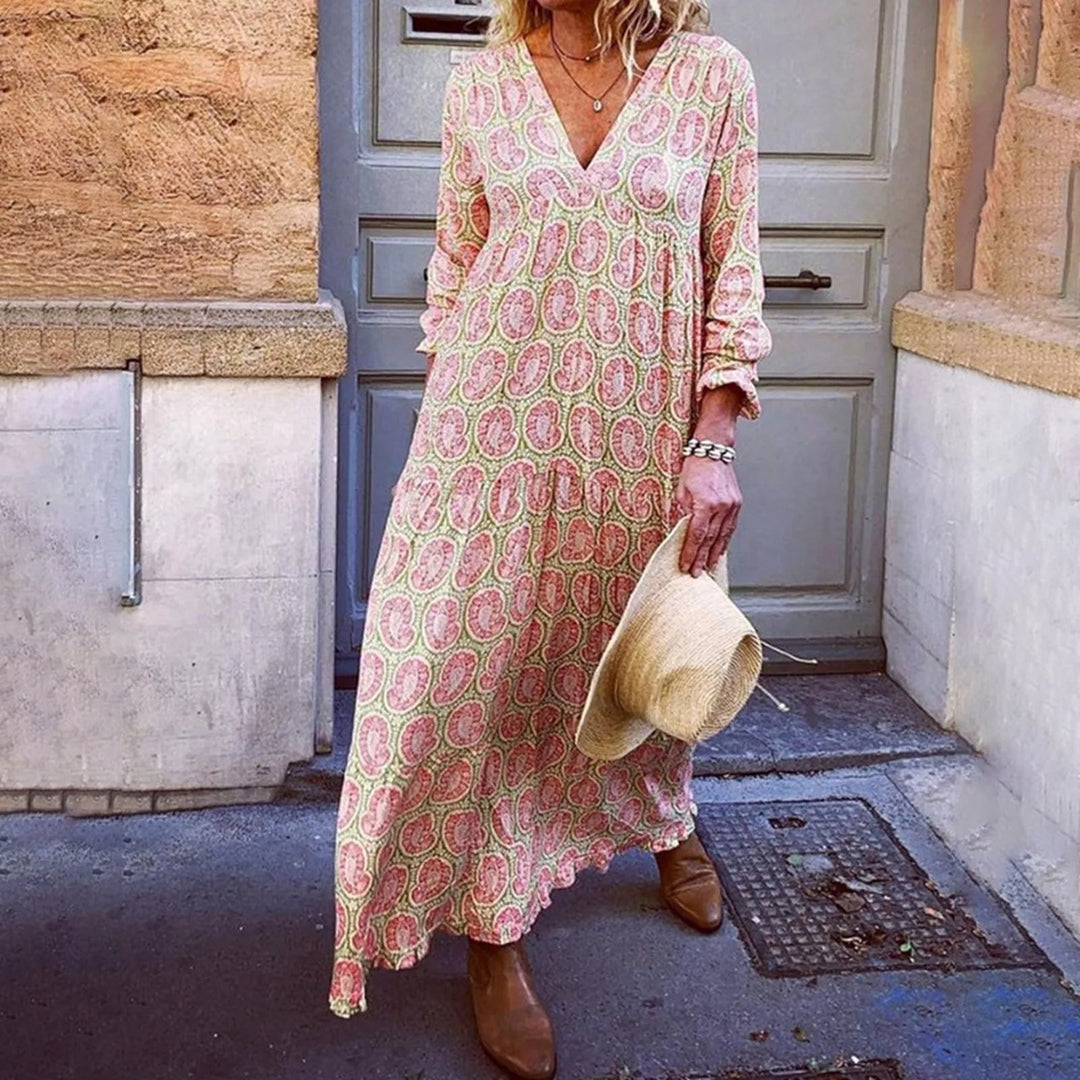Bohowaves Geometric Maxi Dress — Where Bohemian Flair Meets Summer Elegance