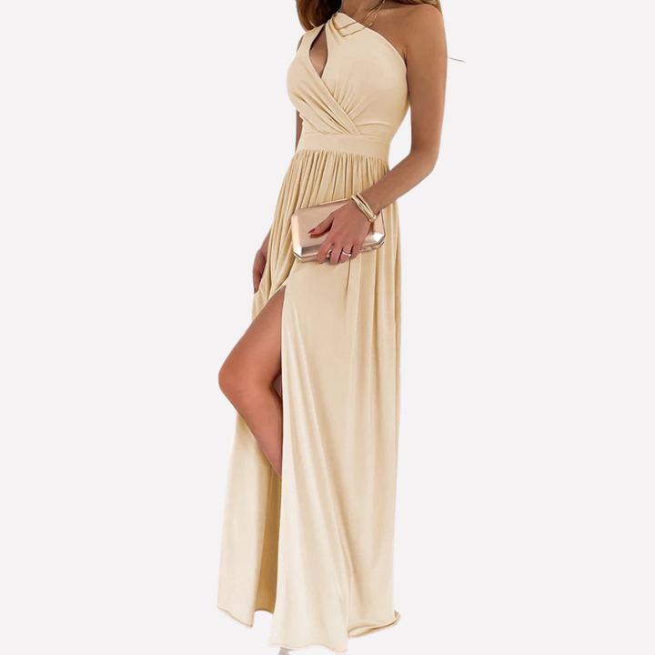 High-Slit Evening Dress