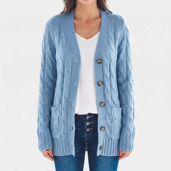 Women’s Cardigan with Buttons and Pockets
