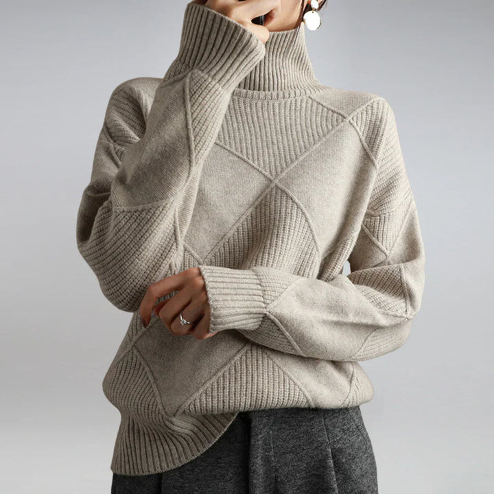 Women’s Turtleneck Sweater – Soft-Feel Knit with Classic Charm