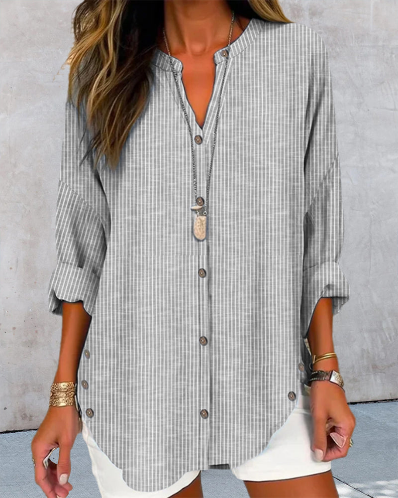 Trendy Top with Striped Print and Stylish Fit