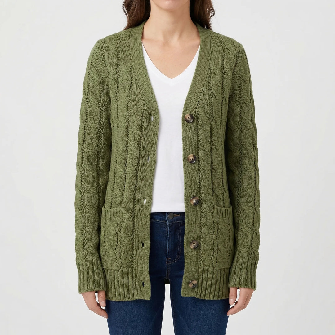 Women’s Cardigan with Buttons and Pockets