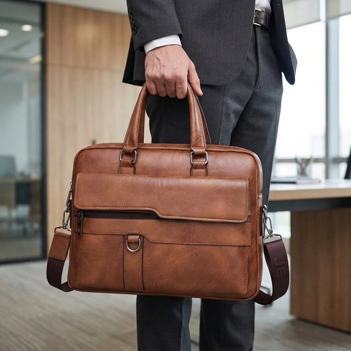 Elegant Leather Shoulder Bag for Men