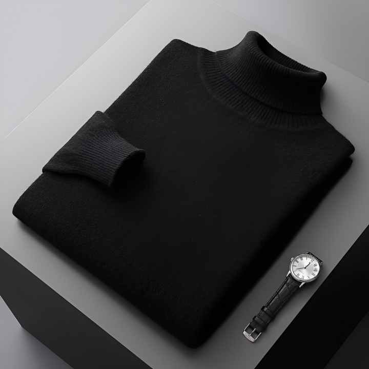 High-Quality Men’s Fine wool Turtleneck Sweater
