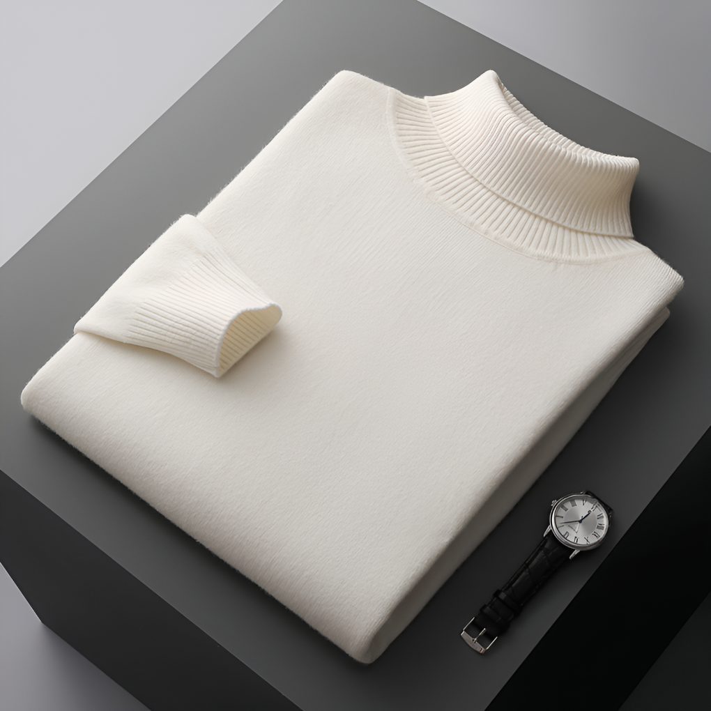 High-Quality Men’s Fine wool Turtleneck Sweater