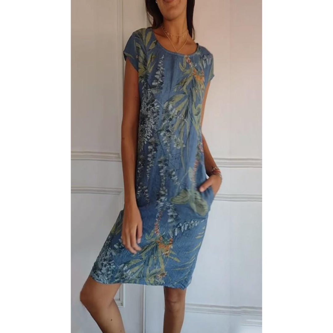 Comfortable Round-Neck Dress