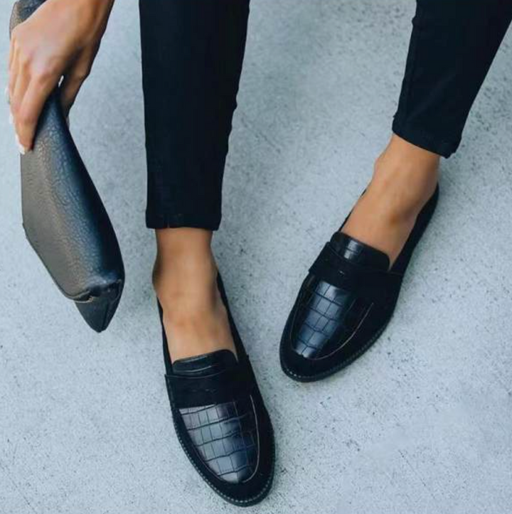 Noir Luxe Penny Loafers