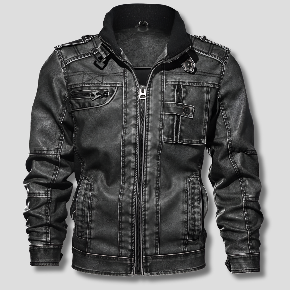 Black Leather Jacket for Men