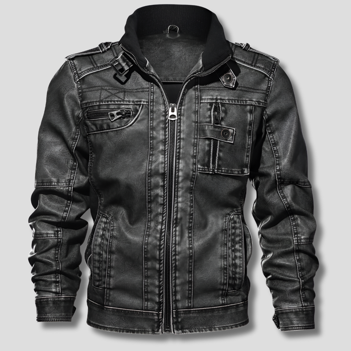 Black Leather Jacket for Men