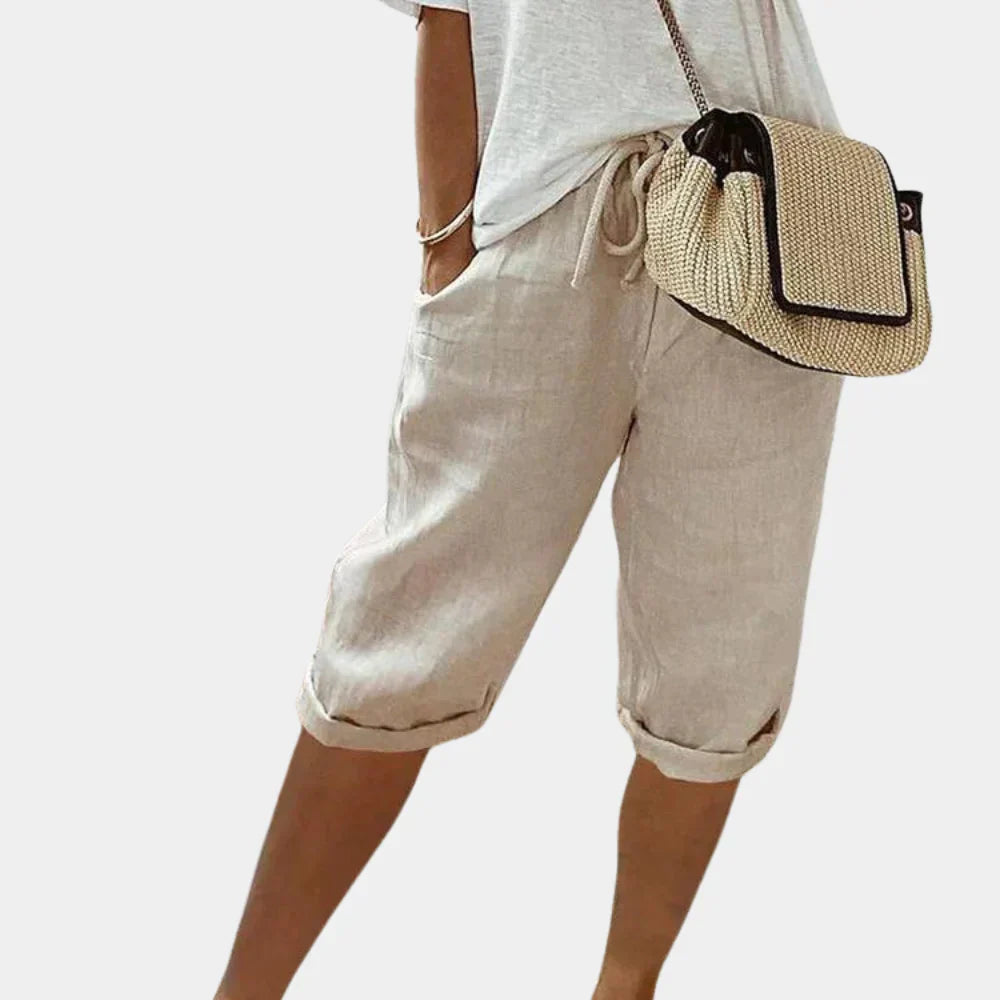 Comfortable Linen-Blend Women's Shorts