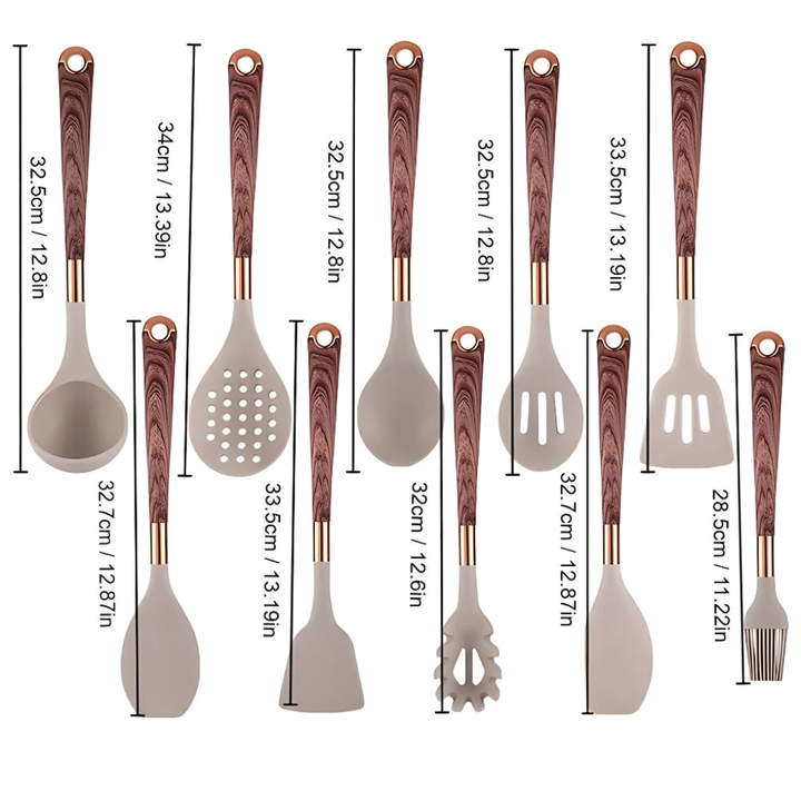 10-Piece Silicone Cooking Utensil Set