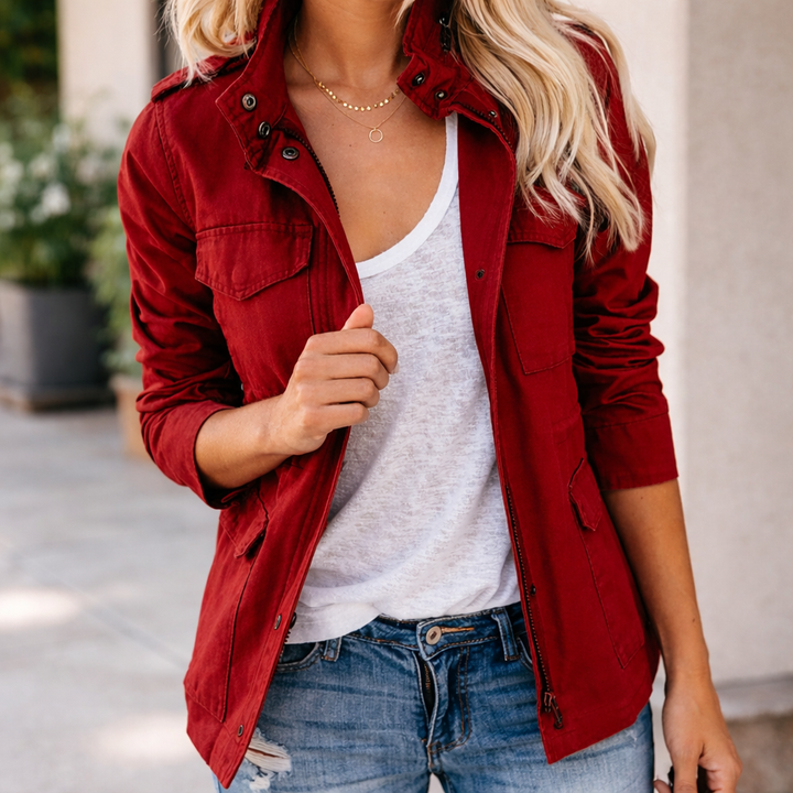 Stylish Women's Casual Zip-Up Jacket