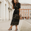 Belted Linen Blend Casual Dress