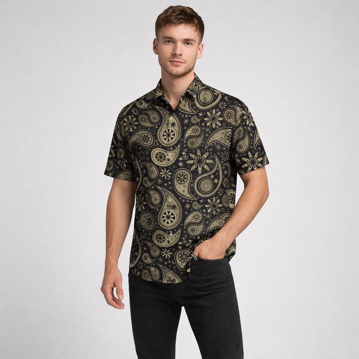 Casual Short-Sleeve Shirt with Print Effortless Style for Every Occasion