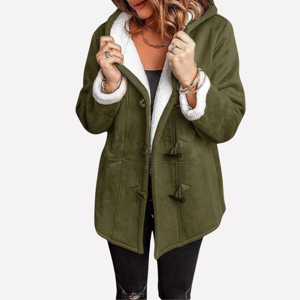 Women’s Jacket with Hood and Toggle Closure