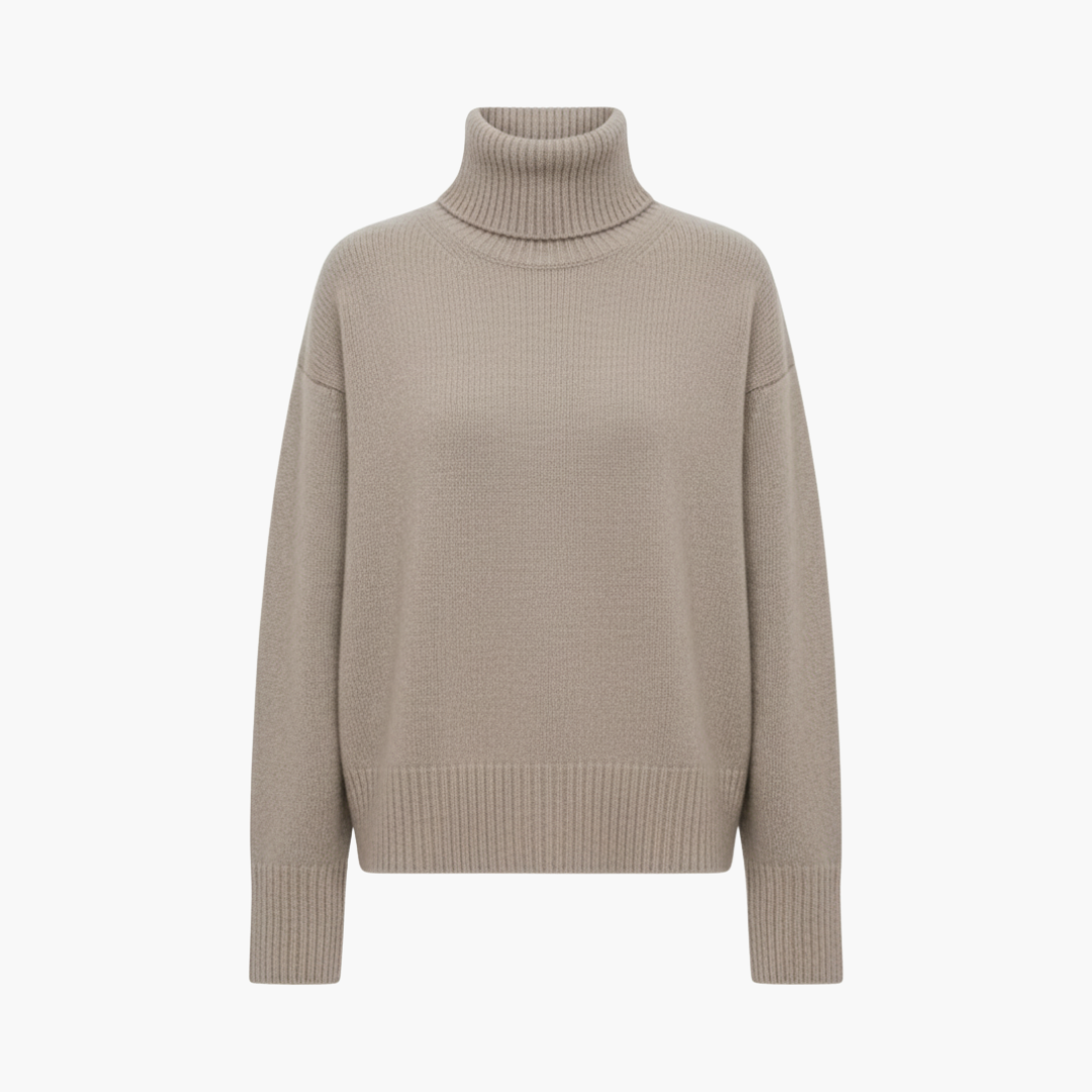 Women’s Oversized High‑Neck Sweater – Relaxed Knit Layer