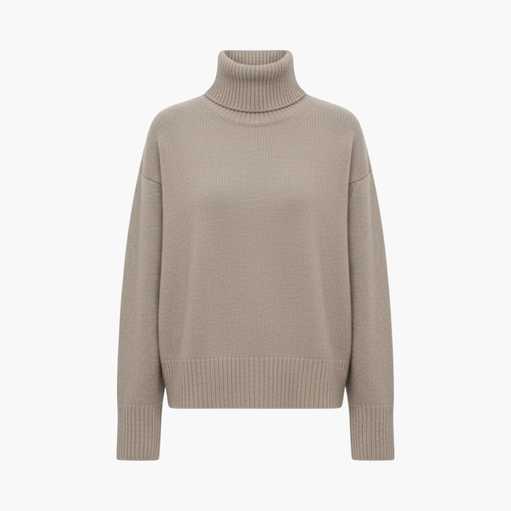 Women’s Oversized High‑Neck Sweater – Relaxed Knit Layer
