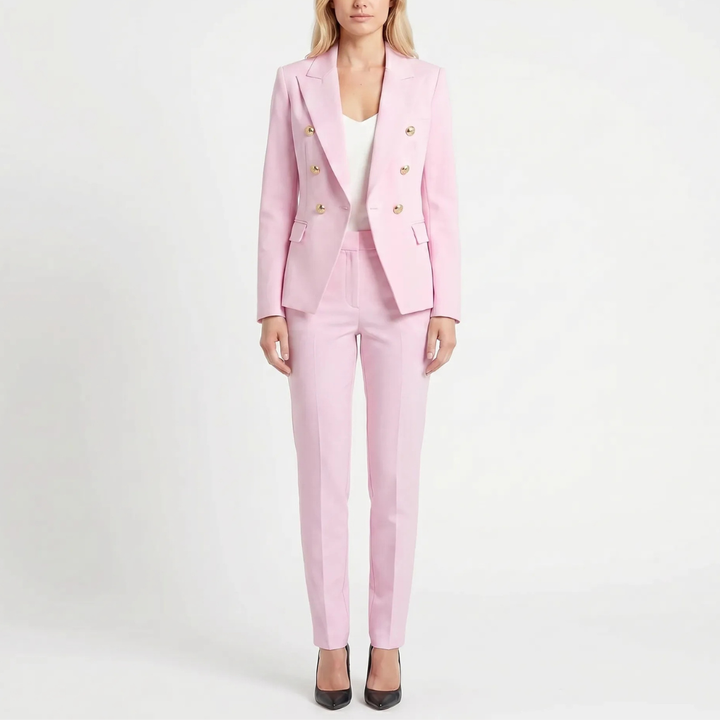 Double-Breasted Blazer Trouser Set