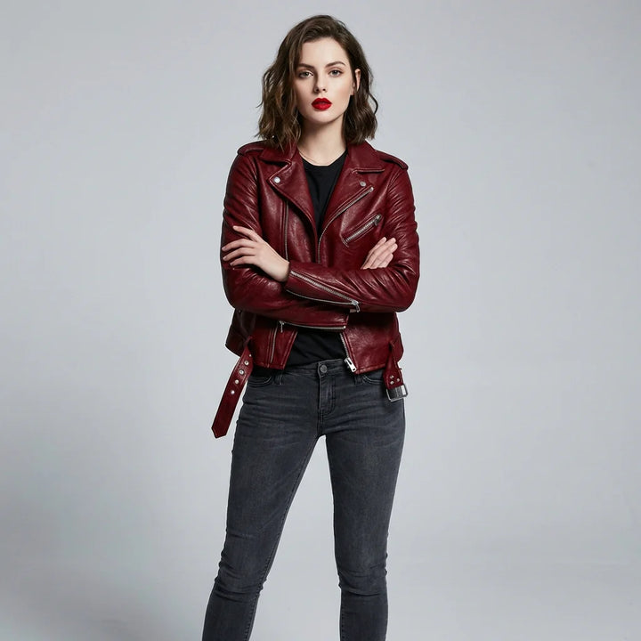 High-Quality Leather Jacket in Vibrant Colors