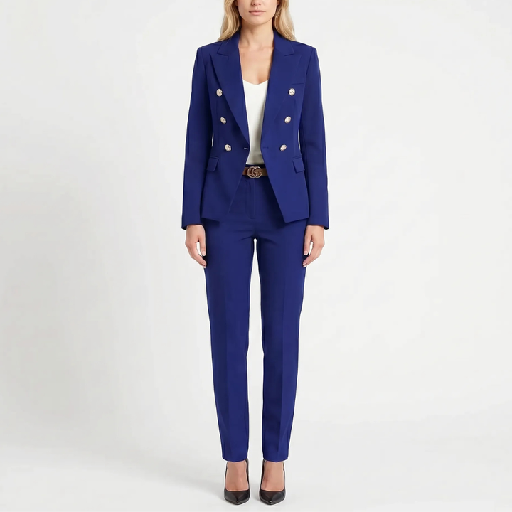 Double-Breasted Blazer Trouser Set