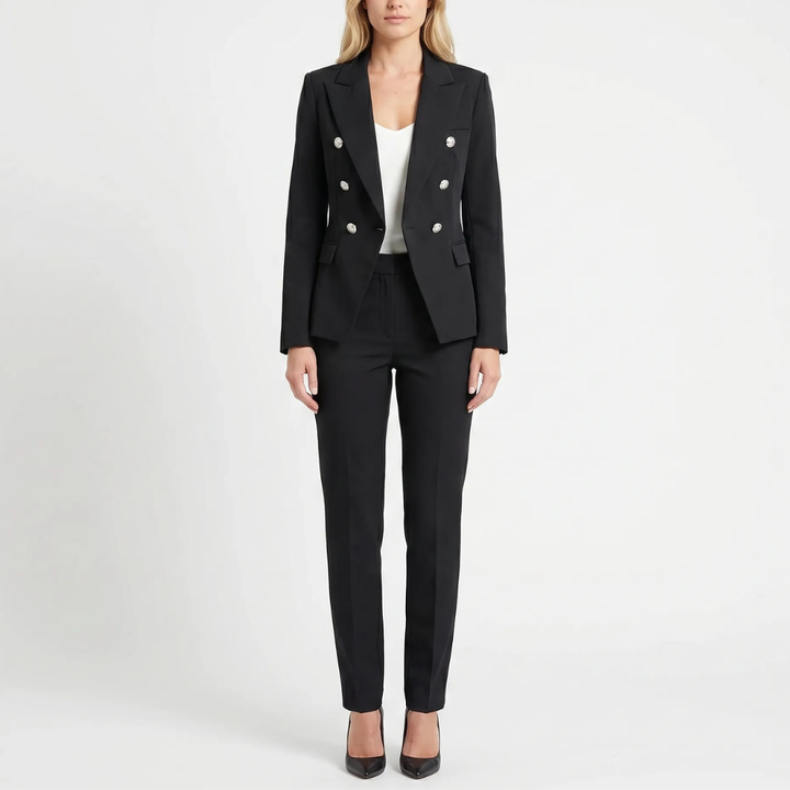Double-Breasted Blazer Trouser Set