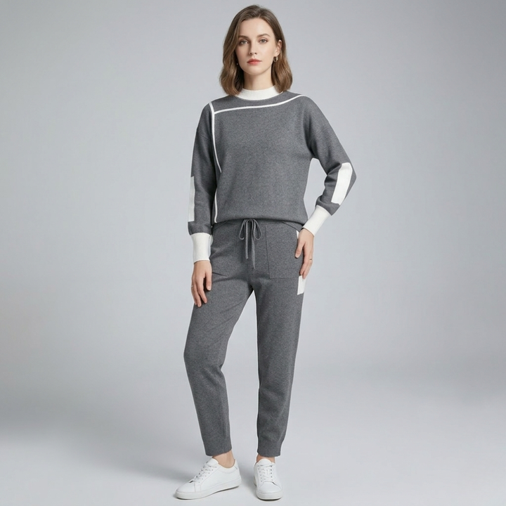 CozyKnits Warm Knitted 2-Piece Set for Women