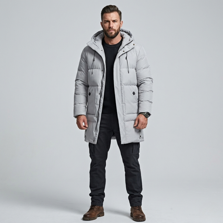 Men’s Parka Coat – Elegant Shield for Harsh Weather