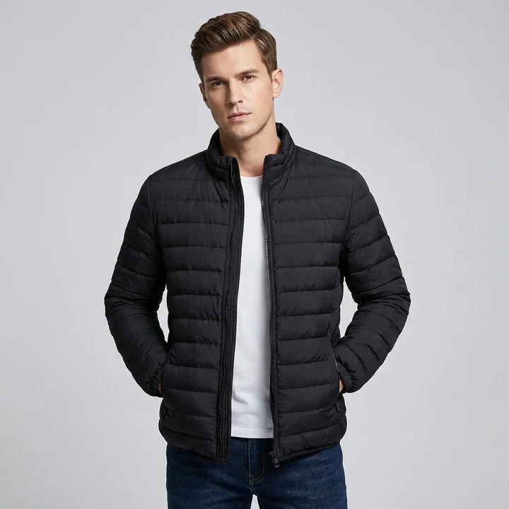 Men's Mid-Season Jacket with Stand-Up Collar