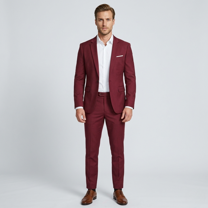 Elegant Men's Suit with Blazer and Trousers