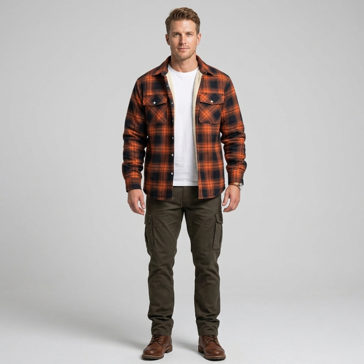 Men's Plaid Winter Jacket