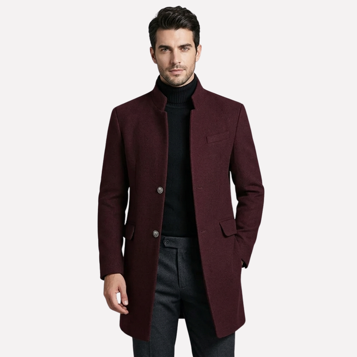 Alexander – Long Formal Men’s Coat with Timeless Elegance