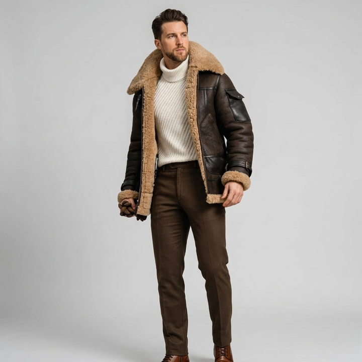 Aviator Winter Jacket Timeless Warmth with a Rugged Edge