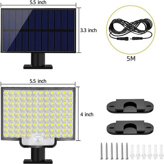 106 LED Solar Outdoor Light with Motion Sensor