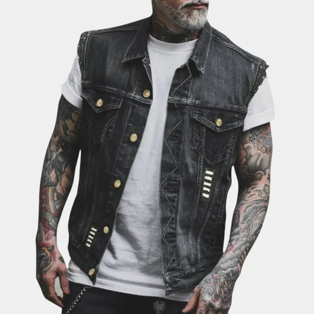 Retro Denim Men's Vest