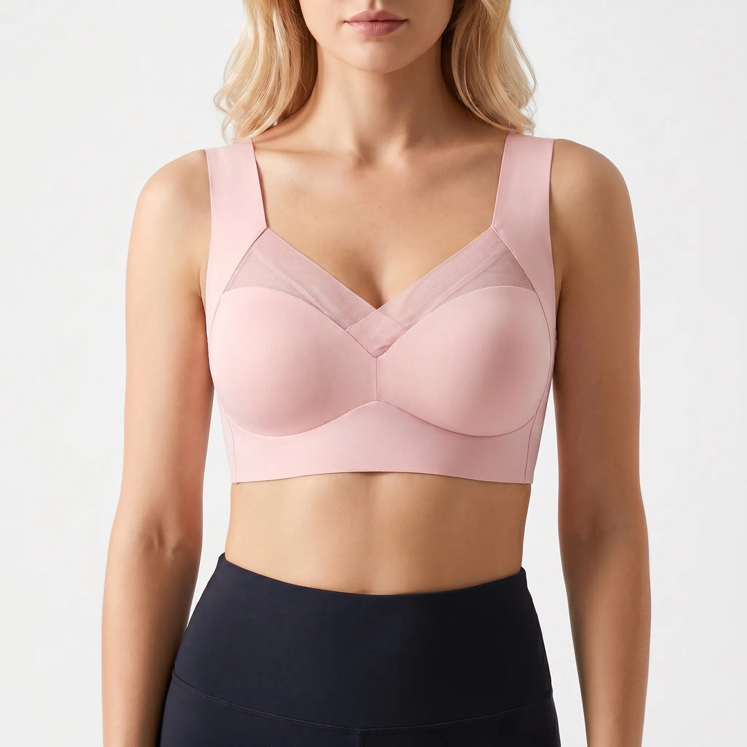 SilquraSeamless Push-Up Bra With Mesh Panel