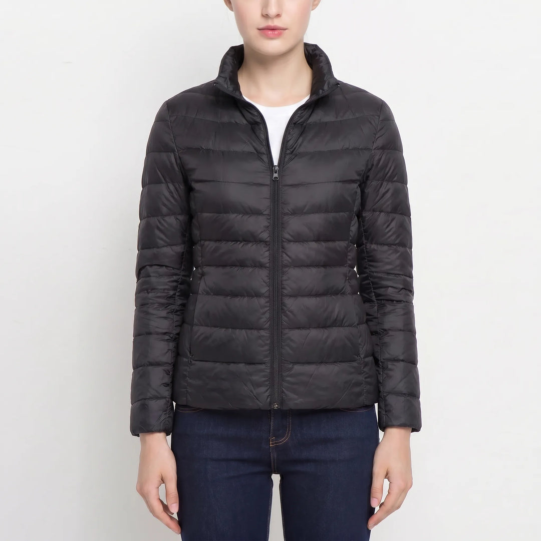 VelauraQuilted Fitted Puffer Jacket For Women